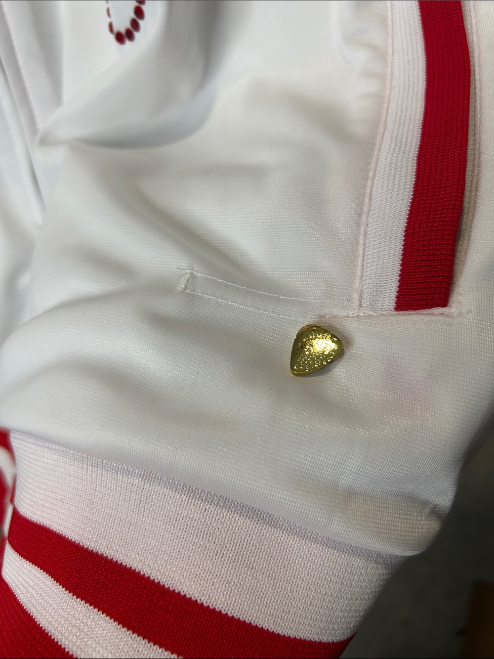 KONVICT White & Red Rhinestone England Zip-Up Jacket - Picture 6 of 9